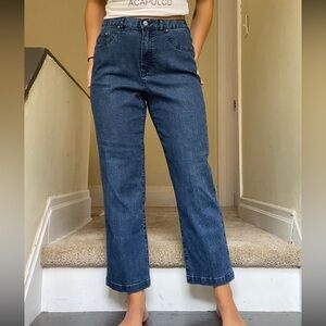 Alfred Dunner capri denim pants with sparkle detailing on back